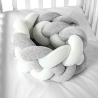 Protectie laterala pentru patut PernaMea Gri 120x20cm (PM.101756/7) imaginea #3 — magazin online Desire.md