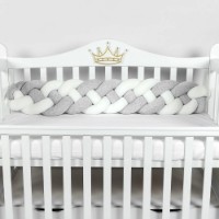 Protectie laterala pentru patut PernaMea Gri 120x20cm (PM.101756/7) imaginea #5 — magazin online Desire.md