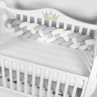 Protectie laterala pentru patut PernaMea Gri 120x20cm (PM.101756/7)