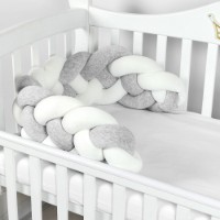 Protectie laterala pentru patut PernaMea Gri 120x20cm (PM.101756/7) imaginea #2 — magazin online Desire.md