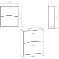 Rafturi pentru pantofi Компанит ТО-2Н Нимфея Альба imaginea #2 — magazin online Desire.md