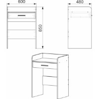 Туалетный столик Компанит Трюмо-10 Венге фото №2 — интернет-магазин Desire.md