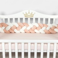 Protectie laterala pentru patut PernaMea Pudra 120x20cm (PM.101756/9)