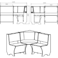 Colț de bucătărie Компанит Эквадор Нимфея Афльба/Балатон 96 imaginea #2 — magazin online Desire.md