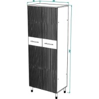 Шкаф ML-Mobila Velvet №16 800 Kraft White/Laguna Soft фото №3 — интернет-магазин Desire.md