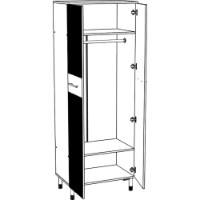 Шкаф ML-Mobila Velvet №16 800 Kraft White/Laguna Soft фото №4 — интернет-магазин Desire.md