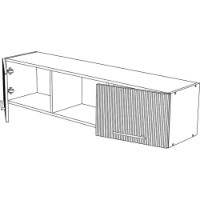 Dulap pentru perete ML-Mobila Velvet №5 1500 Kraft White/Laguna Soft imaginea #2 — magazin online Desire.md