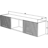 Dulap pentru perete ML-Mobila Velvet №5 1500 Kraft White/Laguna Soft imaginea #3 — magazin online Desire.md