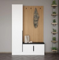 Прихожая Trendy Noe 8324 White/Wood 135x210x35cm GTR003995 фото №1 — интернет-магазин Desire.md
