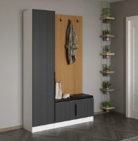Прихожая Trendy Noe 8330 Anthracit/Wood 135x210x35cm GTR003996 фото №2 — интернет-магазин Desire.md