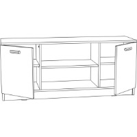 Comodă TV ML-Mobila Вуди №1 1400 Шварцвальд/Шиншила imaginea #2 — magazin online Desire.md