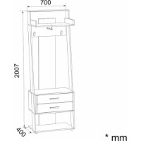 Antreu ML-Mobila Злата 2 New Alb/Stejar Sonoma imaginea #2 — magazin online Desire.md