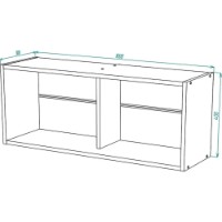 Навесная полка ML-Mobila МЛ-9 1000x400x300 Белый фото №2 — интернет-магазин Desire.md