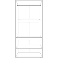 Шкаф Yasen Бодена 4Д Cashmere/Cashmere/White фото №3 — интернет-магазин Desire.md