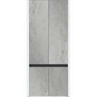 Шкаф Yasen Бодена 4Д Nymphea Alba/Light Oxide/Black