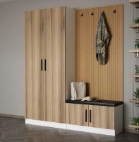 Antreu Trendy Noe 8301 Walnut/Wood 180x210x35cm GTR004000 imaginea #2 — magazin online Desire.md