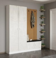 Antreu Trendy Noe 8307 White/Wood 180x210x35cm GTR004001