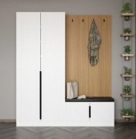 Прихожая Trendy Noe 8325 White/Wood 180x210x35cm GTR004004 фото №1 — интернет-магазин Desire.md