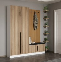 Прихожая Trendy Noe 8313 Walnut/White 180x210x35cm GTR004002 фото №2 — интернет-магазин Desire.md