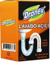 Средство для санитарных помещений Dranex Lavabo Acici 3x70 210g