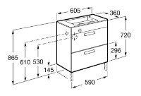 Шкаф с умывальником Roca Debba (A855905806) фото №2 — интернет-магазин Desire.md