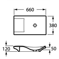 Умывальник Roca Urbi 2 (A327226000) фото №4 — интернет-магазин Desire.md