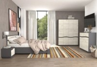 Dormitor Yasen Женева 3 Graphite Gray/Oak Kraft White