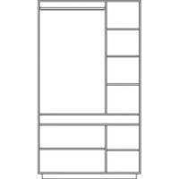 Dormitor Yasen Женева 6 Graphite Gray/Oak Kraft White imaginea #2 — magazin online Desire.md