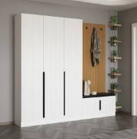Antreu Trendy Noe 8326 White/Wood 225x210x35cm GTR004013 imaginea #2 — magazin online Desire.md