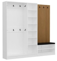 Antreu Trendy Noe 8326 White/Wood 225x210x35cm GTR004013 imaginea #4 — magazin online Desire.md