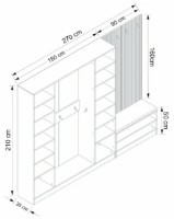 Antreu Trendy Noe 8455 White/Wood 270x210x35cm GTR004024 imaginea #3 — magazin online Desire.md