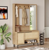 Прихожая Trendy ON11-SU Oak/Walnut/Black 112.2x166.2x35.5cm GTR001388 фото №4 — интернет-магазин Desire.md