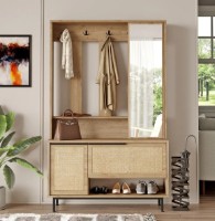 Прихожая Trendy ON11-SU Oak/Walnut/Black 112.2x166.2x35.5cm GTR001388 фото №1 — интернет-магазин Desire.md