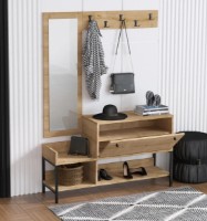 Прихожая Trendy Nonso Sapphire Oak/Black 120x70x35cm GTR005975 фото №3 — интернет-магазин Desire.md