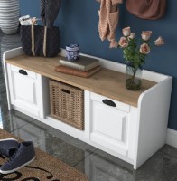 Прихожая Trendy P2 1636 White/Walnut 120x45x40cm GTR001438 фото №3 — интернет-магазин Desire.md