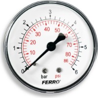 Manometru Ferro 1/4 M 63mm 0-6 bar M6306A