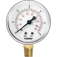 Manometru Ferro 1/4 M 63mm 0-6 bar M6306R