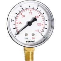 Manometru Ferro 1/4" M 63mm 0-10 bar M6310R