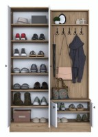 Antreu Trendy P6 M11 2389 Walnut/White 119x182x37cm GTR001422 imaginea #4 — magazin online Desire.md