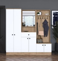 Antreu Trendy P6 M2 2257G Walnut/White 182.8x179.4x35.5cm GTR001427