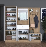 Antreu Trendy P6 M2 2257G Walnut/White 182.8x179.4x35.5cm GTR001427 imaginea #3 — magazin online Desire.md