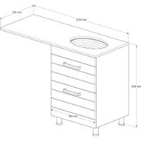 Dulap cu lavoar Supraten 1511679 imaginea #3 — magazin online Desire.md