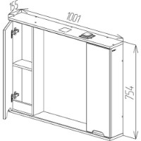 Dulap cu oglindă Bayro Etna Duo 1000x750 (123965) imaginea #4 — magazin online Desire.md