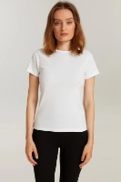 Tricou de dame Bumbacel WT37148K_4001_S6 White, s.L imaginea #1 — magazin online Desire.md