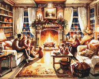 Картина по номерам Brushme Уютный семейный вечер 40x50cm (BS53847)