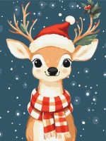Tablou pe numere Brushme Праздничный олень 30x40cm (KBS0199FC)