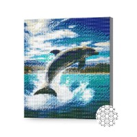 Алмазная картина по номерам Art Gallery Premium Dolphin (GB87737)