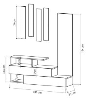 Antreu Trendy Ramda White 137x154x35cm GTR001335 imaginea #5 — magazin online Desire.md