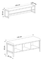 Antreu Trendy Shana Oak/Black 100x43x35cm GTR001337 imaginea #3 — magazin online Desire.md