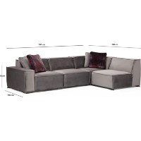 Canapea de colț Trendy Lego 6 L1-O1-C-O1 Grey 300x190x76cm GTR003642 imaginea #6 — magazin online Desire.md